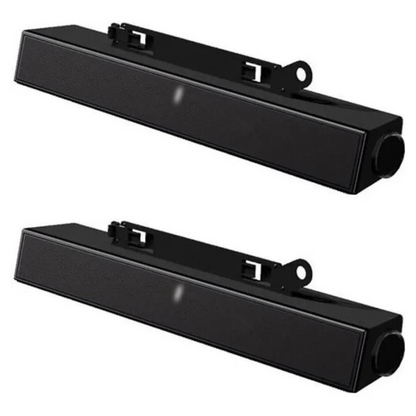 Set of 2 Dell 0DW711 Powered Soundbar Deluxe Stereo High End Monitor Speaker Bar