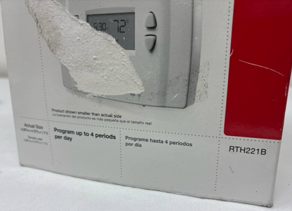 Honeywell Programmable Thermostat RTH221B1021 Digital Display Program Thermostat