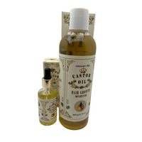 2 set Organic 4U Castor Oil Treatment for Hair Growth 100% Ricin Oil 50 & 500 ml