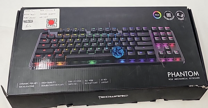 Tecware Phantom Keyboard Wired Mechanical RGB LED Backlight 87 Key For Part READ