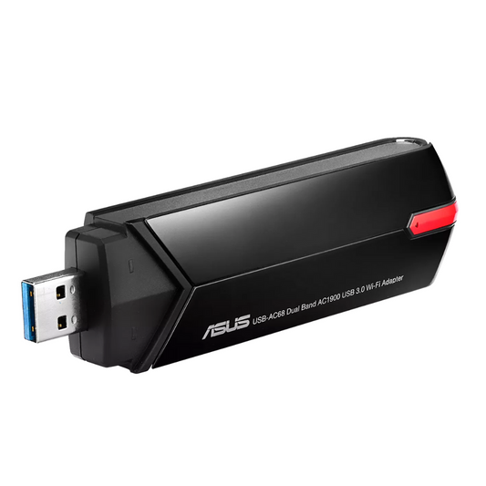 Asus USB 3.0 WiFi Adapter Dual Band High Speed Internet AiRadar 2 AC1900 AC68