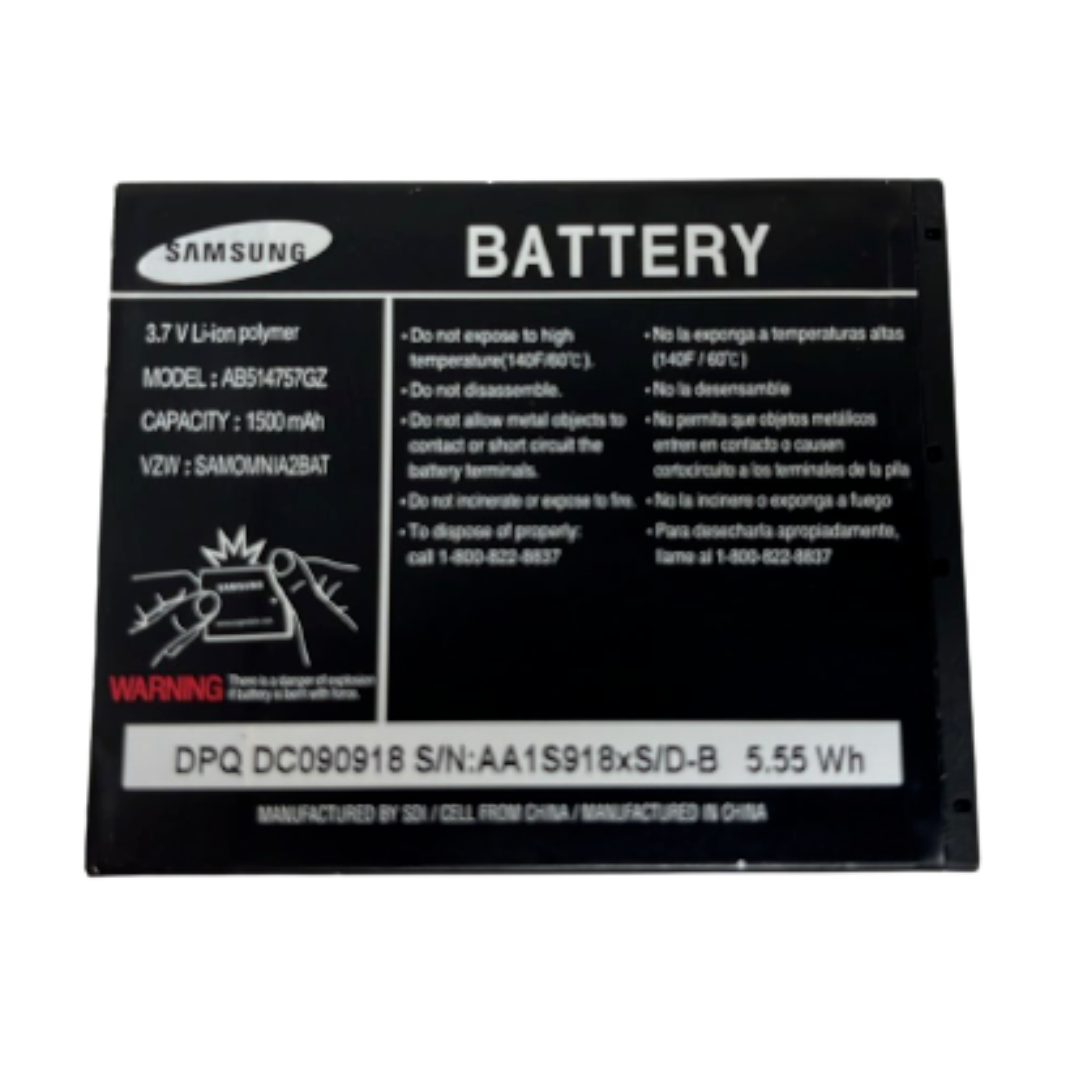 Battery AB514757GZ For Samsung Omina II i910 i930 Original Replacement 1500mAh