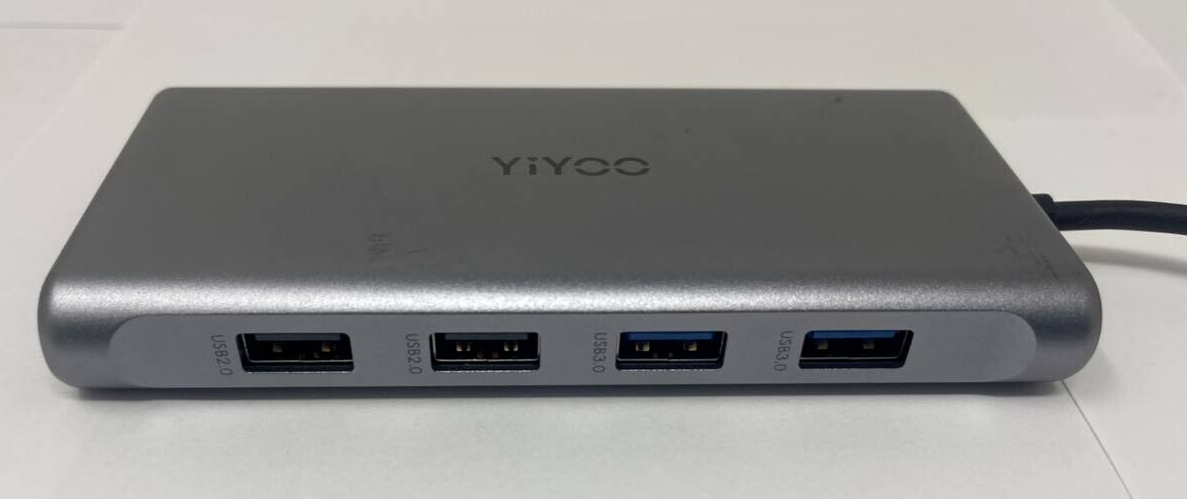 Yiyoo Docking Station 10 in 1 USB C Hub Dock 4K HDMI Port Adapter for PC Mac