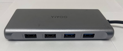 Yiyoo Docking Station 10 in 1 USB C Hub Dock 4K HDMI Port Adapter for PC Mac