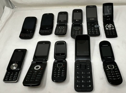 Lot of 11 Samsung U360 LG B470 Sanyo Katana LX Alcatel Myflip Palm Pre 2 ZTE