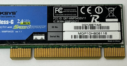 Linksys WMP54GS Wireless G PCI Card Adapter 54Mbps SpeedBooster 2.4GHz