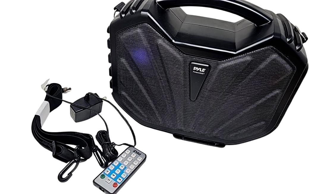 Pyle PWMA285BT Portable PA Bluetooth Speaker System Karaoke Kit RGB DJ No MIC