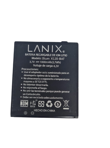 Battery Lanix Ilium X120 1X120-BAT Replacement 1000mAh 3.7V Original