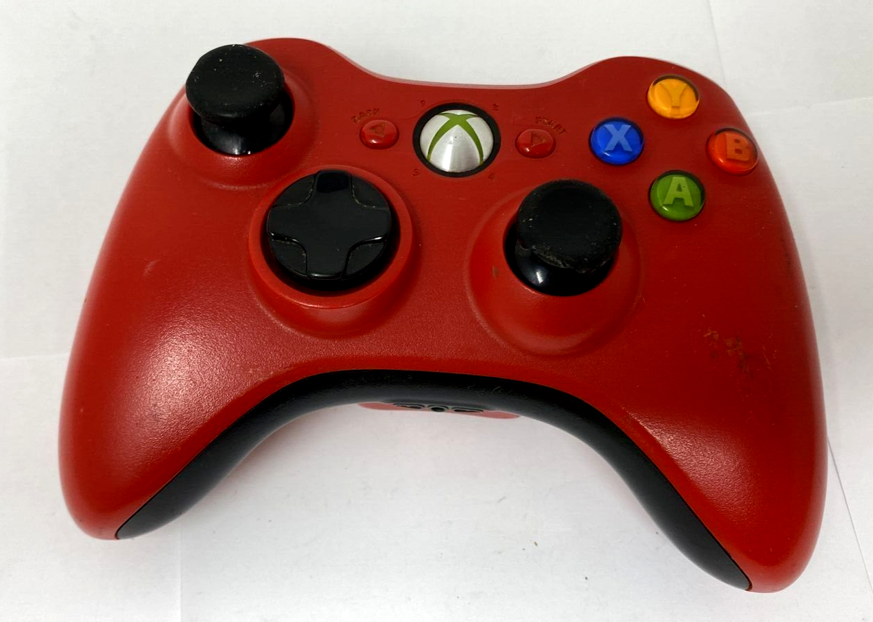 Genuine Microsoft Xbox 360 Wireless Controller Joystick Gamepad Game X801769 Red