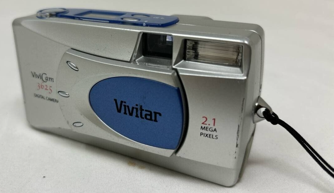 Vivitar ViviCam 3625 Digital Camera Compact 2.1MP 2x Digital Zoom 1.6" Screen