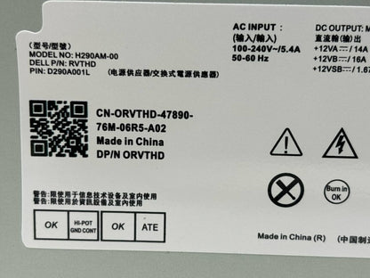 Power Supply for Optiplex 3020 7020 9020 MT Precision T1700 H290AM-00 290W OEM