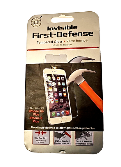 Qmadix First Defense Screen Protector Tempered Glass for Apple iPhone 6 6S Plus