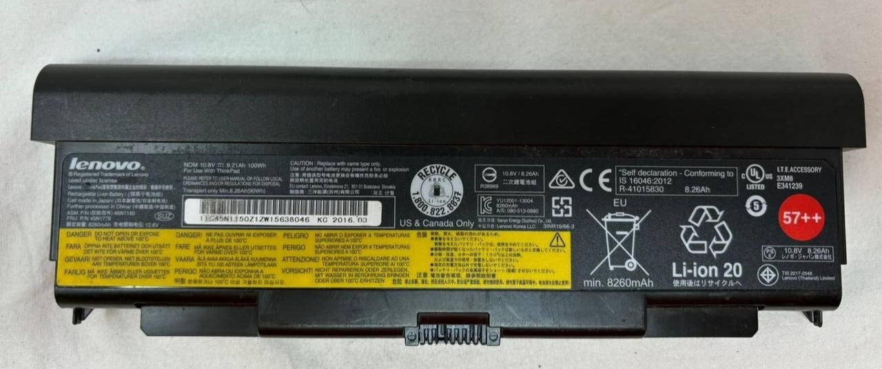 Laptop Battery for Lenovo ThinkPad T440P T540P W540 W541 L440 L540 Series 9 Cell