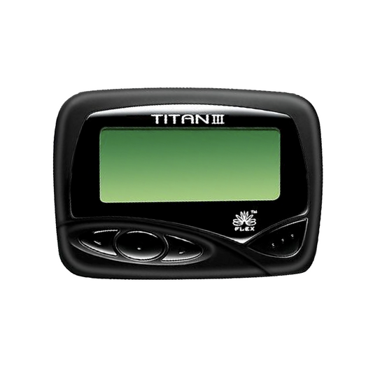 Titan III 4 Line Pager Alphanumeric Display Built In Alarm Clock Antique Vintage