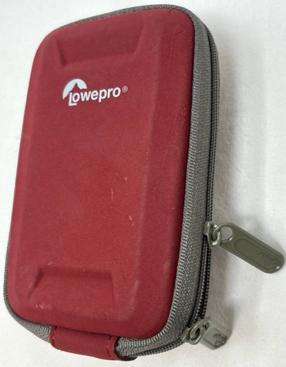 Lowepro Volta 25 Compact Digital Camera Pouch Red Carrying Case Zip Cover Bag