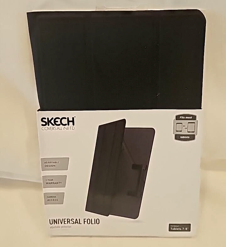 Skech Universal Folio Case for 7" 8" Tablet Adjustable Protect Cover iPad Mini