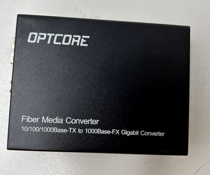 Optcore Media Converter 10/100/1000BASE-T Gigabit Ethernet Switch to SFP Fiber