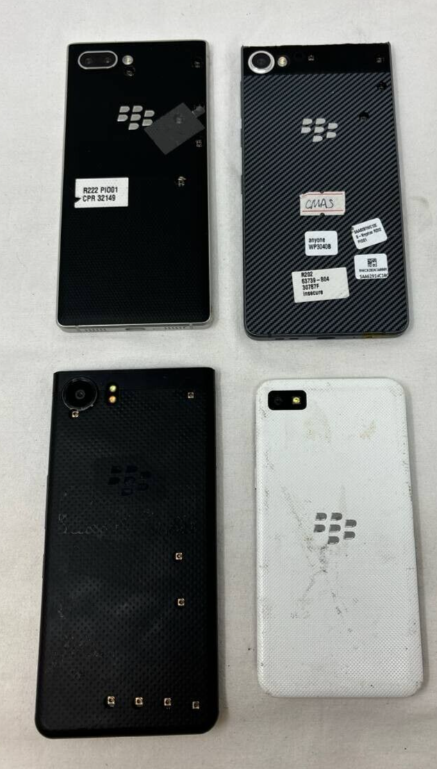 4 Lot BlackBerry Motion Keyone Z10 Key2  As IS Untested Wholesale Mobile READ