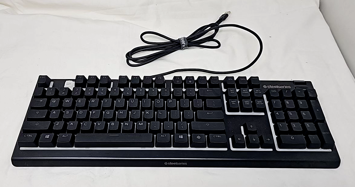 SteelSeries Apex 3 RGB Gaming Keyboard Switch USB Full Size Needs 1 Key READ