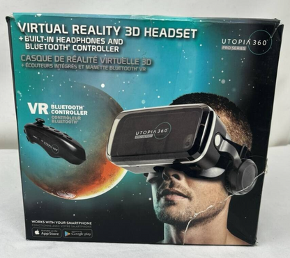 Utopia 360 VR 3D Virtual Reality Headset for Games Movies iPhone Android