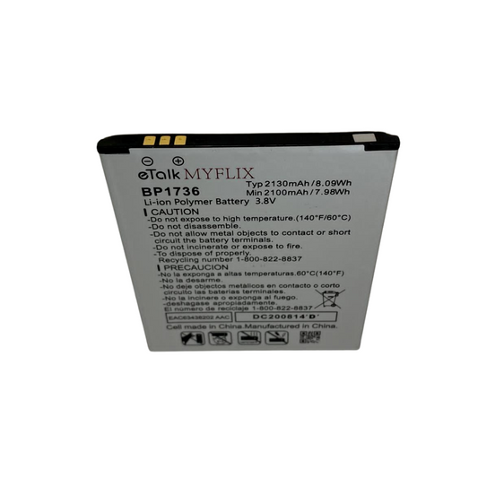 Replacement Battery BP1736 for Kazuna etalk MYFLIX KAZN20PP KAZNO20 2100mAh