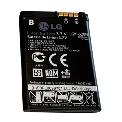 Battery LGIP-520N for LG Chocolate GD900 GW505 Extravert VN271 BL40 VX5600 Attun