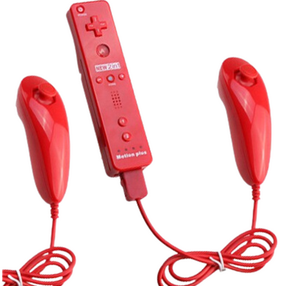 Wireless Remote Controllers for Nintendo Wii & Wii U Motion Sensor Nunchuk Red