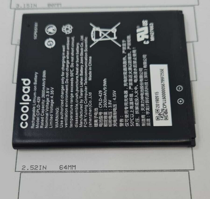 Battery CPLD-429 For Sprint CoolPad Surf Mifi Hotspot Replacement 2600mAh OEM