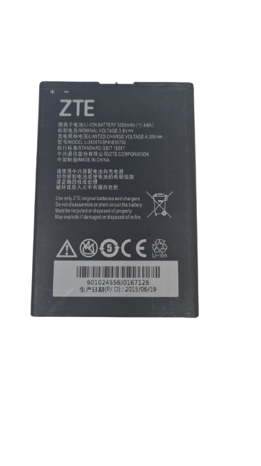 Battery Li3830T43P4h835750 For ZTE ZMAX 2 Z958 Z995 Grand S2 S291 V5 MAX OEM