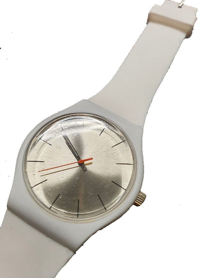 Watch Analog Slim Silicon Band Men Women Unisex Sporty Plain White Wrist