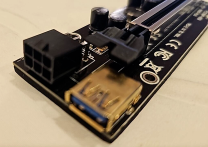 PCI-E 1X to 16X V009S-PLUS Graphics Extension Powered Riser Adapter Card USb 3.0