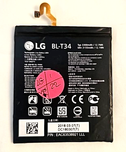 Battery BL-T34 for LG V30 V30+ V35 ThinQ H930 LS998 US998 VS996 Original 3300mah