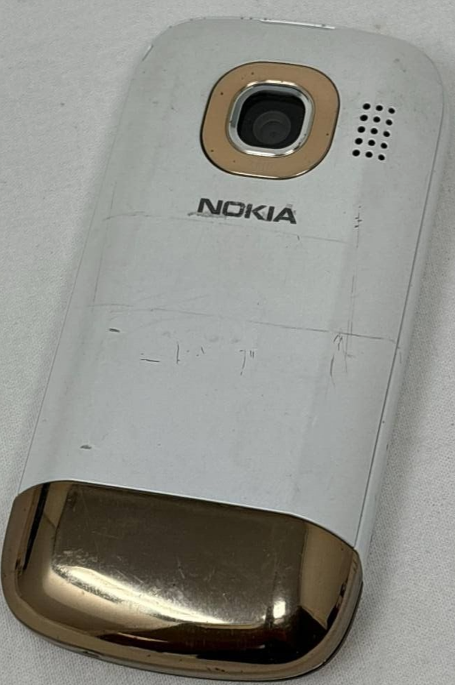 Nokia C2-02 Touch Screen Slider Smartphone White Gold 2MP Bluetooth GSM rare