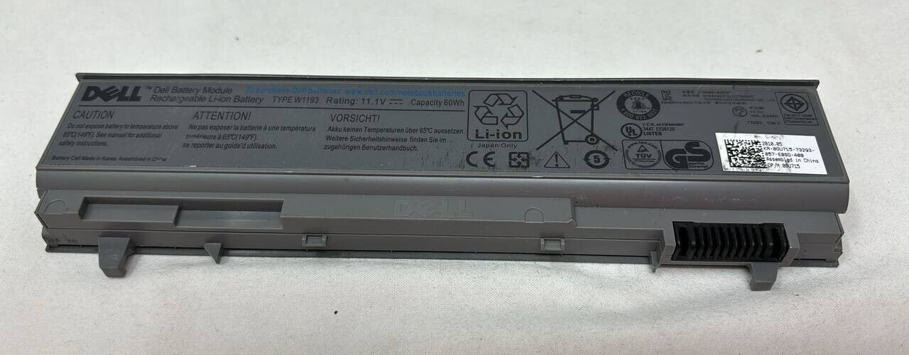 Original Battery W1193 for Dell Latitude E6400 E6500 Precision M2400 M4500