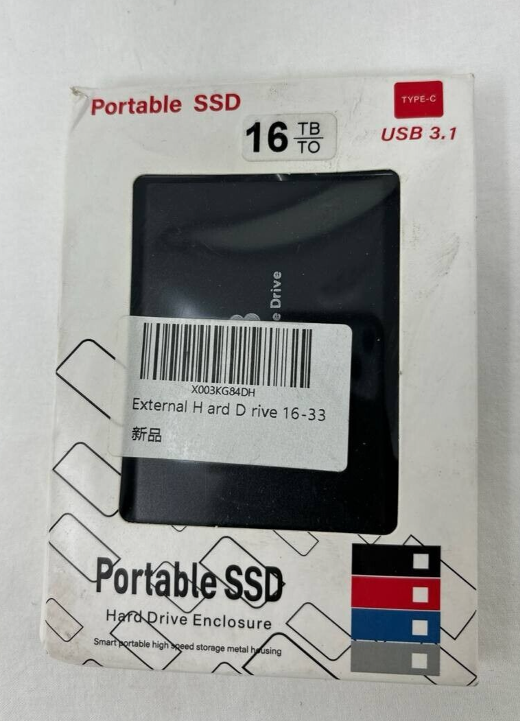 Portable SSD Mobile Storage External Hard Drive Enclosure 16TB USB 3.1 Type C