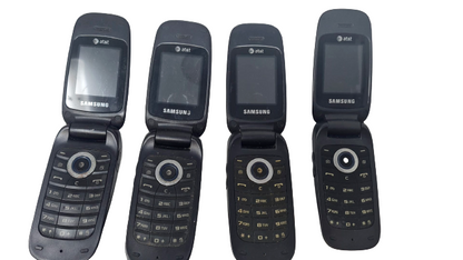 4 Lot Samsung SGH-A197 AT&T Flip Phone GSM Need Repair For Parts A197