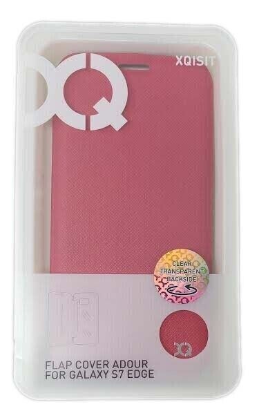 Pink Xqisit Flap Cover Adour Protective Book Case For Samsung Galaxy S7 Edge