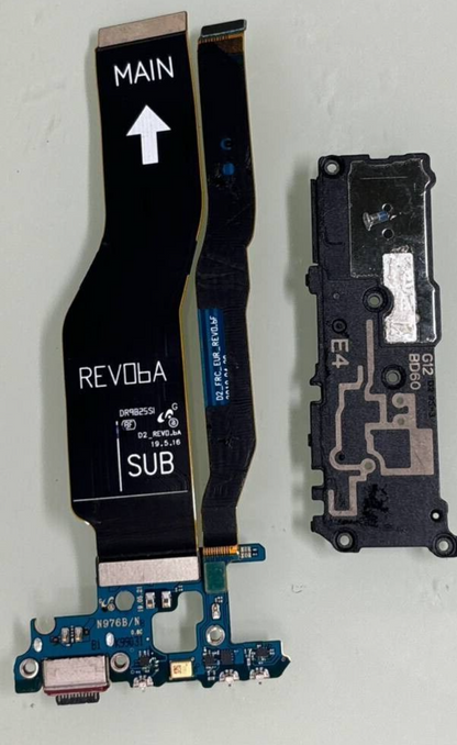 Charging Port Flex Cables & Loudspeaker for Samsung Galaxy Note 10+ N976U 10 plu