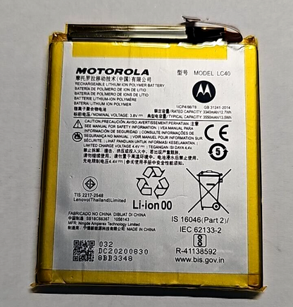 Battery LC40 for Motorola Moto E 2020 XT2052 Li-ion 3.6V 3550mAh