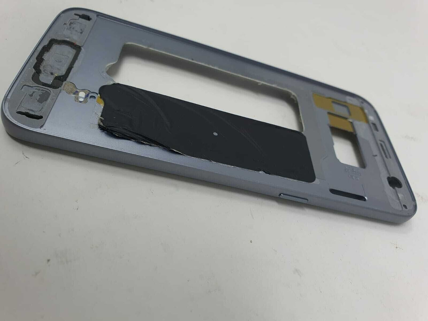 Gray Metal Rear Frame Back Housing Power Volume Keys For Samsung S7 G930