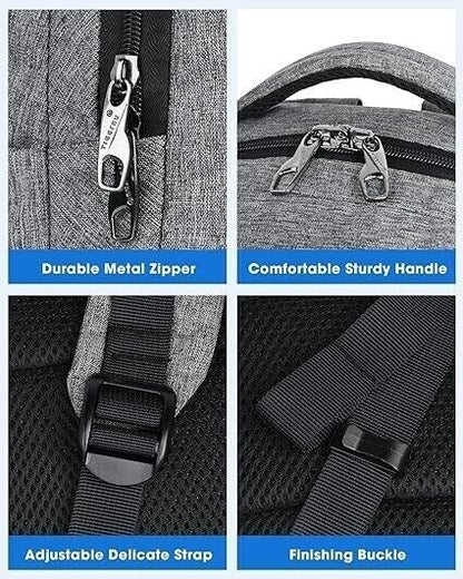 Tigernu Travel Backpack Slim Lightweight USB Charging for Laptop iPad to 15.5"