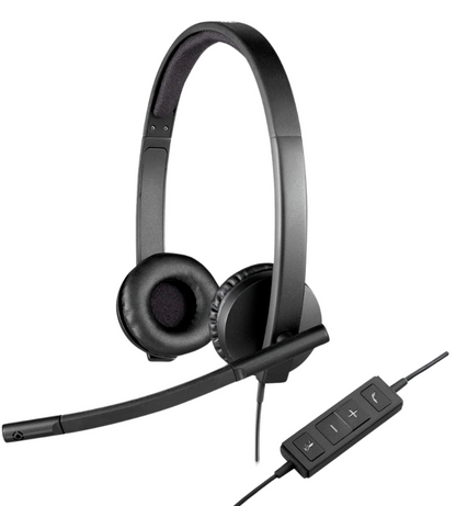 Logitech USB Stereo Headset Over The Ear Noise Cancelling Headphones H570e