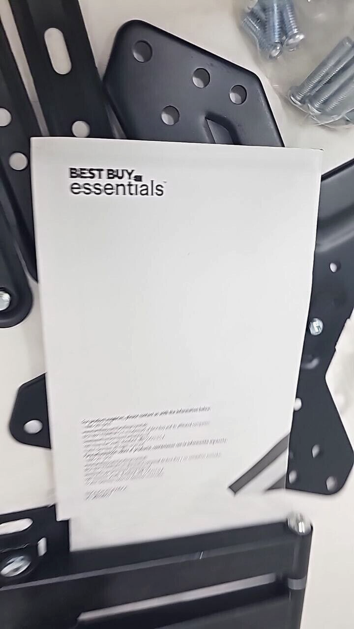 Best Buy Essentials Full Motion TV Wall Mount for 19" 50" Adjustable Tilt Black