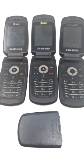 3 Lot of Samsung SGH-C417 AT&T Locked Gray Gold As Is GSM Untested Need Repair