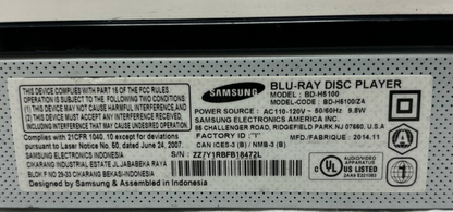 Samsung BD-H5100 Blu-Ray DVD Player 1080p HD USB HDMI Coaxial Wireless Streaming