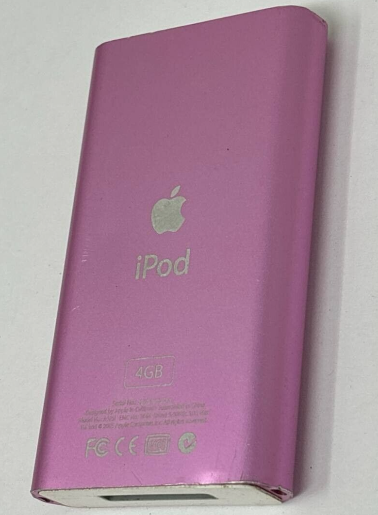 Apple iPod Mini 2nd Gen A1051 4GB Pink 1.6" MP3 Player Portable Music Power On