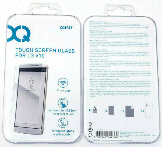 For LG V10 Premium Tempred glass Front Protector Ultra Clear Genuine XQISIT Toug
