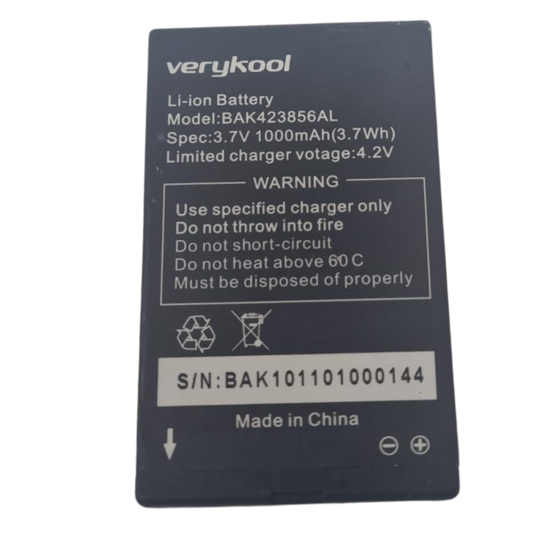 Replacement Battery For VeryKool BAK423856AL 1000mAh 3.7V 7Wh