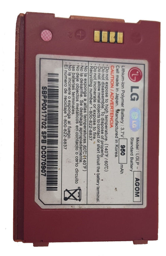 Red Battery LGLP-AGOM 950mAh For LG Verizon VX9900 Chocolate Original
