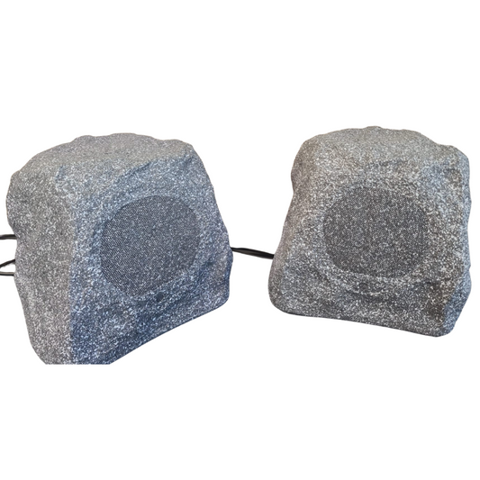 Outdoor 8" Bluetooth Rock Speaker Pair 150W  2-Way Bluetooht Water Resistant